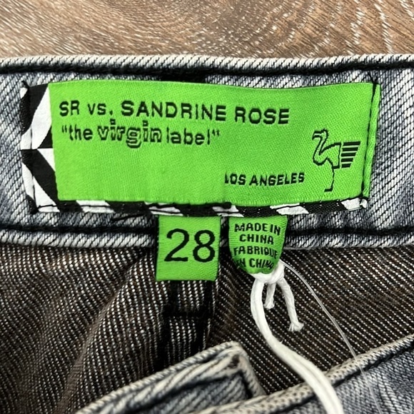 NWT Sandrine Rose SR Women's Jeans Size 28 Gray Straight Leg - Picture 2 of 16